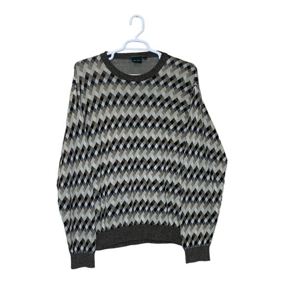 Bobby Jones cream black cotton crew neck golf sweater size XL - Picture 6 of 9